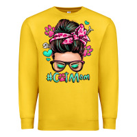 Lemon cat mom messy bun Premium Sweatshirt - Zillion Design Studio