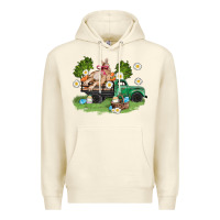 Sandshell easter truck with bunny Premium Hoodie - AdoDesignShop