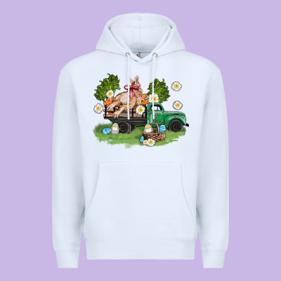 Easter Truck With Bunny Premium Hoodie Designed By Adodesignshop