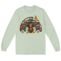Matcha scottish calf rainbow Long Sleeve Tee - BarkalooDesign