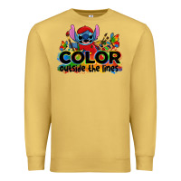Antique Gold color outside the lines autism stitch Premium Sweatshirt - Zillion Design Studio