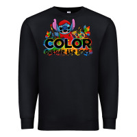 Black color outside the lines autism stitch Premium Sweatshirt - Zillion Design Studio