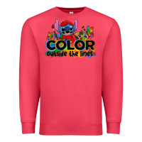 Cardinal color outside the lines autism stitch Premium Sweatshirt - Zillion Design Studio