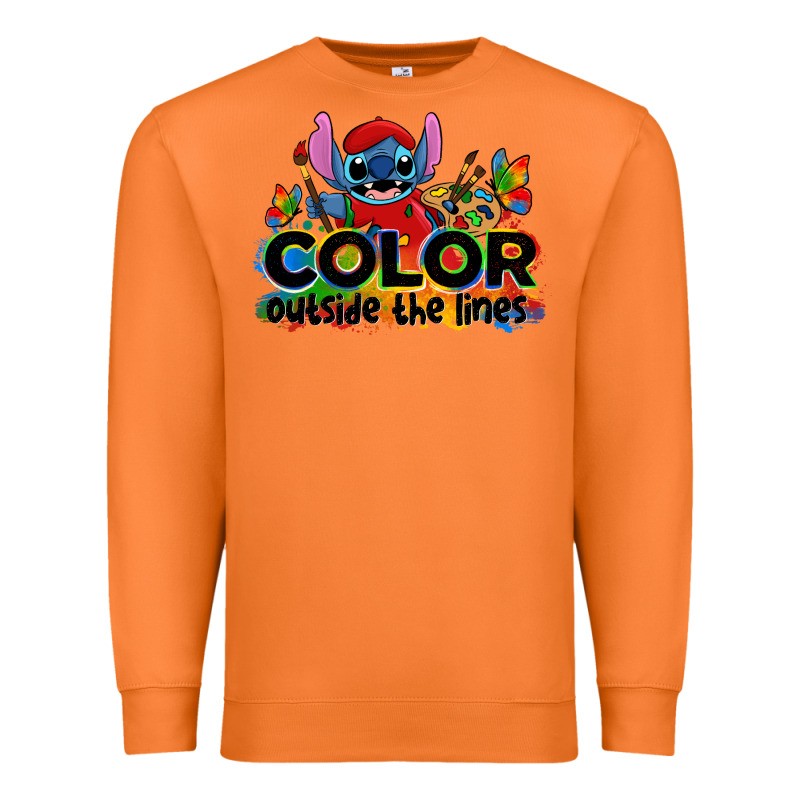 Color Outside The Lines Autism Stitch Premium Sweatshirt by Zillion Design Studio | Teevron
