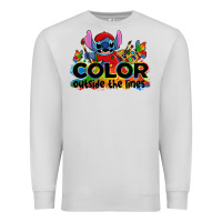 Dove Grey color outside the lines autism stitch Premium Sweatshirt - Zillion Design Studio