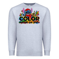 Heather Grey color outside the lines autism stitch Premium Sweatshirt - Zillion Design Studio