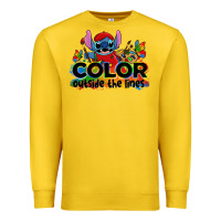 Lemon color outside the lines autism stitch Premium Sweatshirt - Zillion Design Studio