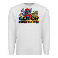 Oatmeal Heather color outside the lines autism stitch Premium Sweatshirt - Zillion Design Studio
