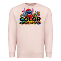 Pale Pink color outside the lines autism stitch Premium Sweatshirt - Zillion Design Studio