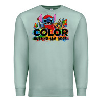 Seafoam color outside the lines autism stitch Premium Sweatshirt - Zillion Design Studio