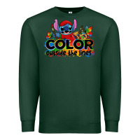 Sports Green color outside the lines autism stitch Premium Sweatshirt - Zillion Design Studio