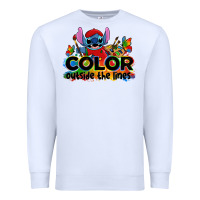 White color outside the lines autism stitch Premium Sweatshirt - Zillion Design Studio
