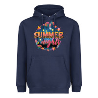 Navy summer nights Heavyweight Hoodie - texasbilliewilder