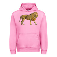 Fuchsia Pink lion Urban Hoodie - LillyAllenDesigns