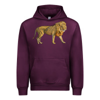 Mauve Wine lion Urban Hoodie - LillyAllenDesigns