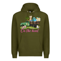 Army Green easter on the hunt Premium Hoodie - AdoDesignShop