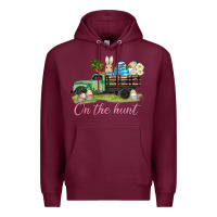 Burgundy easter on the hunt Premium Hoodie - AdoDesignShop
