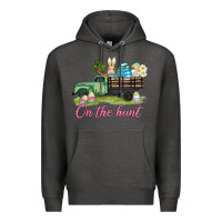 Charcoal Heather easter on the hunt Premium Hoodie - AdoDesignShop