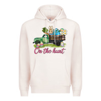 Pale Pink easter on the hunt Premium Hoodie - AdoDesignShop