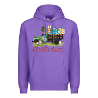 Purple easter on the hunt Premium Hoodie - AdoDesignShop