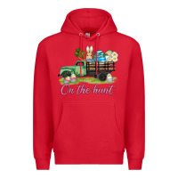 Red easter on the hunt Premium Hoodie - AdoDesignShop