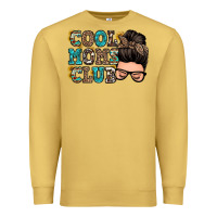Antique Gold cool moms club messy bun Premium Sweatshirt - Zillion Design Studio