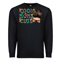 Black cool moms club messy bun Premium Sweatshirt - Zillion Design Studio