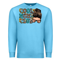 Ocean Blue cool moms club messy bun Premium Sweatshirt - Zillion Design Studio