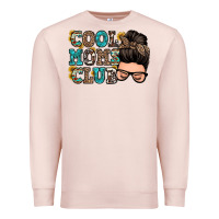 Pale Pink cool moms club messy bun Premium Sweatshirt - Zillion Design Studio