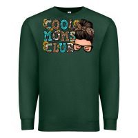 Sports Green cool moms club messy bun Premium Sweatshirt - Zillion Design Studio