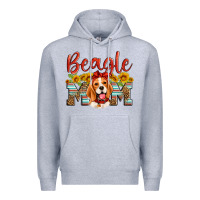 Heather Grey beagle mom Premium Hoodie - Artiststas