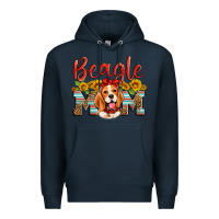 Navy beagle mom Premium Hoodie - Artiststas