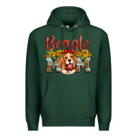 Sports Green beagle mom Premium Hoodie - Artiststas
