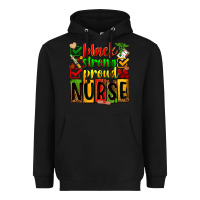 Black black strong proud nurse Heavyweight Hoodie - Zillion Design Studio