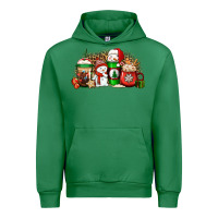 Emerald Christmas snow coffee cups Urban Hoodie - Jasminsmagicworld