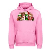 Fuchsia Pink Christmas snow coffee cups Urban Hoodie - Jasminsmagicworld