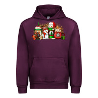 Mauve Wine Christmas snow coffee cups Urban Hoodie - Jasminsmagicworld