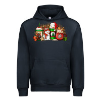 Navy Christmas snow coffee cups Urban Hoodie - Jasminsmagicworld