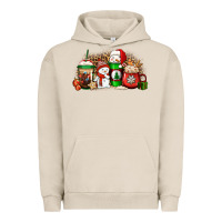 Pigment French Oak Christmas snow coffee cups Urban Hoodie - Jasminsmagicworld