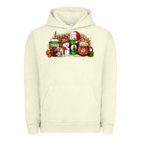 Pigment Pistachio Christmas snow coffee cups Urban Hoodie - Jasminsmagicworld