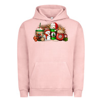 Pigment Salmon Christmas snow coffee cups Urban Hoodie - Jasminsmagicworld