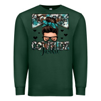 Sports Green cowhide junkie messy bun Premium Sweatshirt - Zillion Design Studio