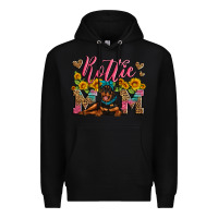 Black rottweiler mom Premium Hoodie - Artiststas