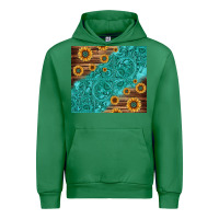 Emerald Tooled Leather And Sunflowers Urban Hoodie - Jasminsmagicworld