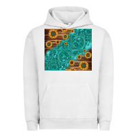 Pigment Lunar Rock Tooled Leather And Sunflowers Urban Hoodie - Jasminsmagicworld