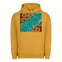 Pigment Peanut Butter Tooled Leather And Sunflowers Urban Hoodie - Jasminsmagicworld