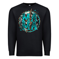 Black cowhide mama lighting bolt Premium Sweatshirt - Zillion Design Studio