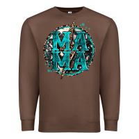 Chestnut cowhide mama lighting bolt Premium Sweatshirt - Zillion Design Studio