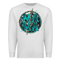 Oatmeal Heather cowhide mama lighting bolt Premium Sweatshirt - Zillion Design Studio