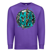 Purple cowhide mama lighting bolt Premium Sweatshirt - Zillion Design Studio
